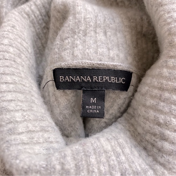 Banana Republic Gray Skinny Ribbed Merino Wool Blend Turtleneck - Picture 5 of 10